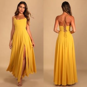 Brand new yellow maxi dress